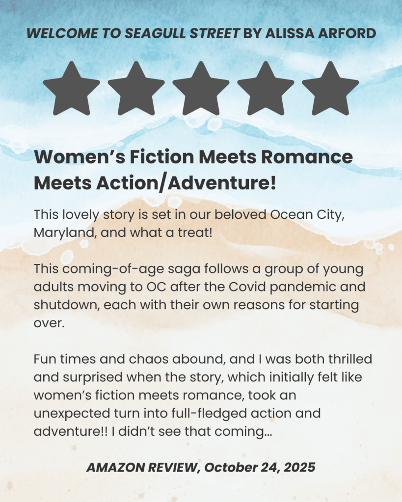 5-Star Amazon Review for Welcome to Seagull Street!