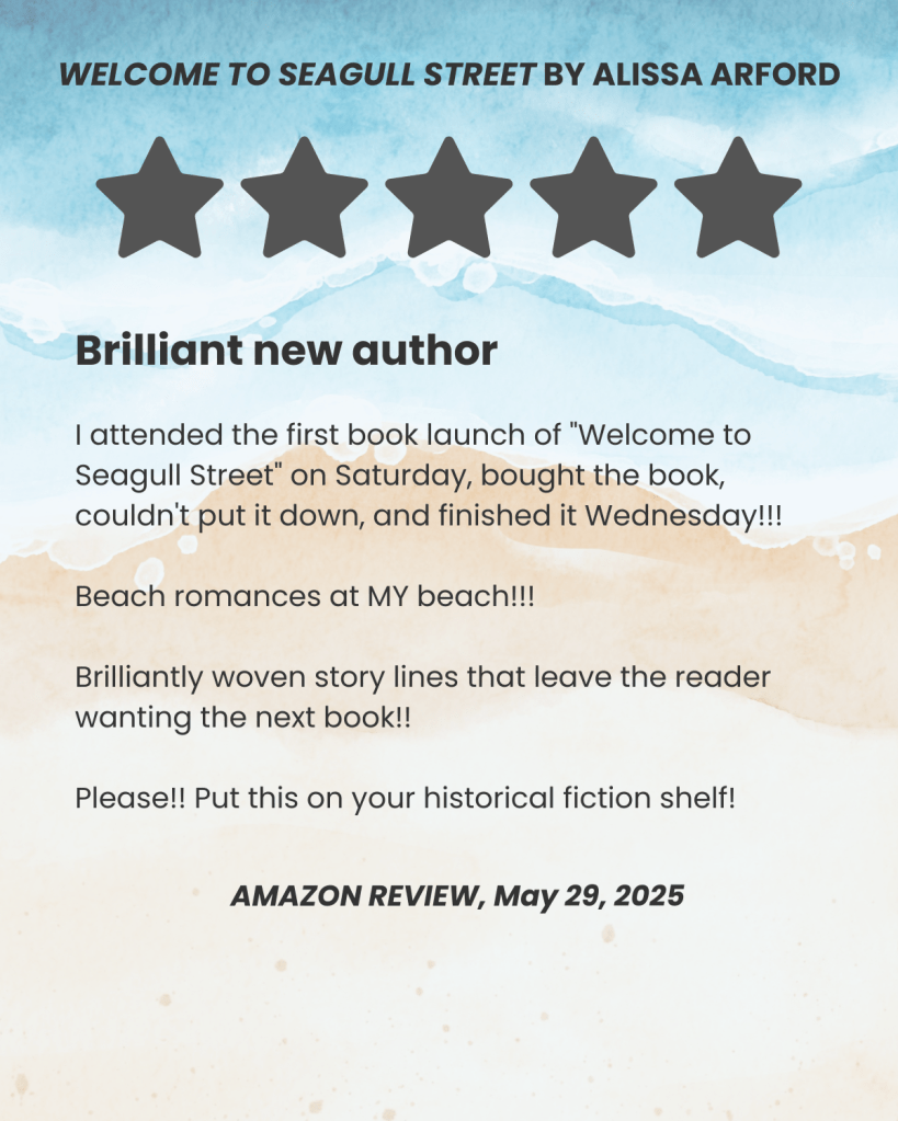 5-Star Amazon Review for Welcome to Seagull Street!